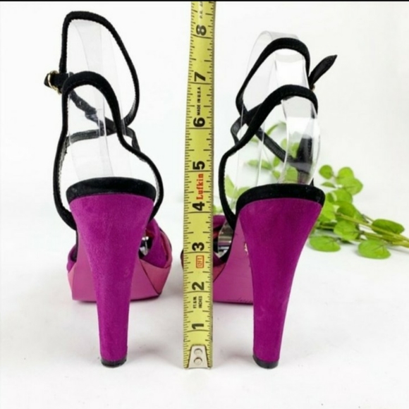 BETSEY JOHNSON Pink Purple Black Platform Sandals - Picture 11 of 11